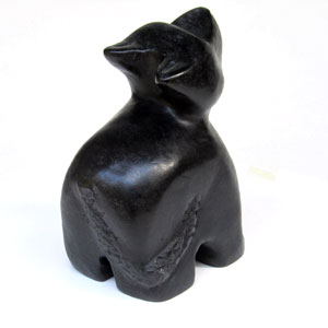 "Black Cat", Virginia Soapstone - back view