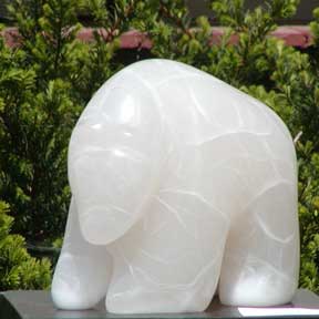 Crystal Bear - right front, in bright sun.